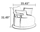 3 Piece Leather Sectional Sofa Set / Ruchi