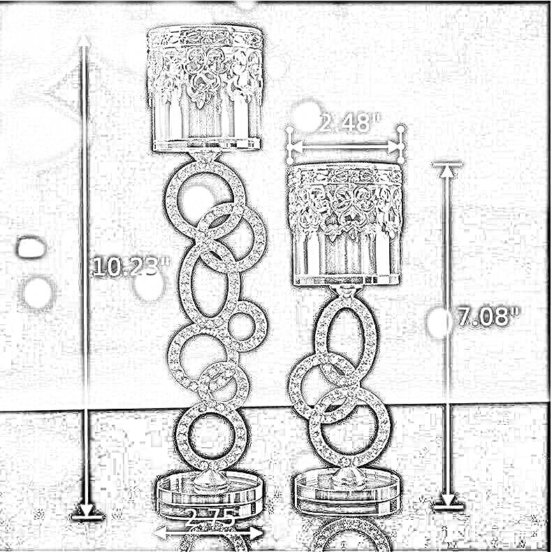 Decorative Crystal Glass Candle Holder / Ruchi