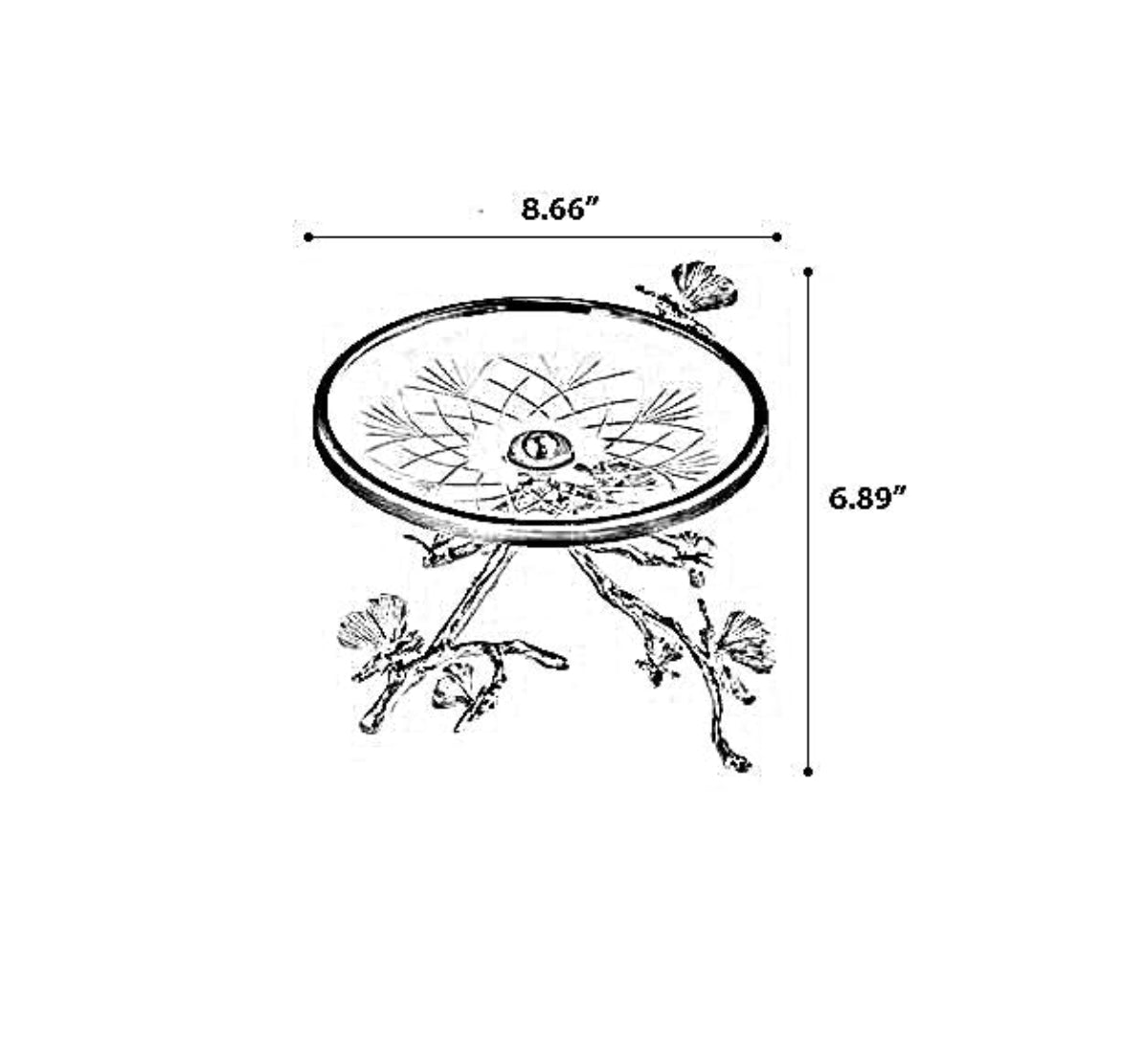 Glass Top Brass Fruit Tray For Party / Ruchi