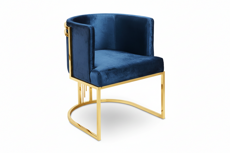 2 Piece Modern Velvet Accent Chairs