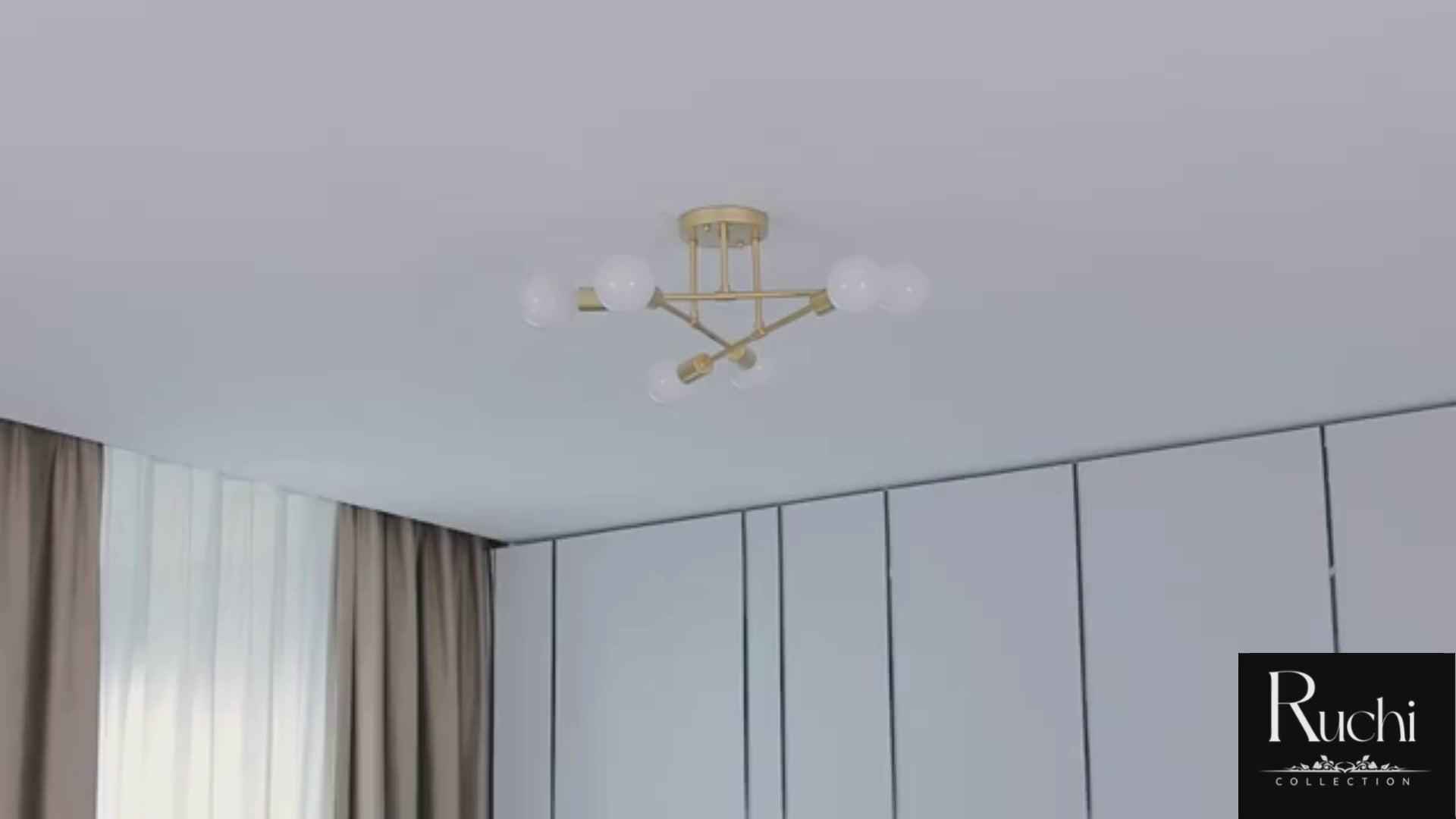 Modern Semi Flush Mount Ceiling LED Lights / Ruchi