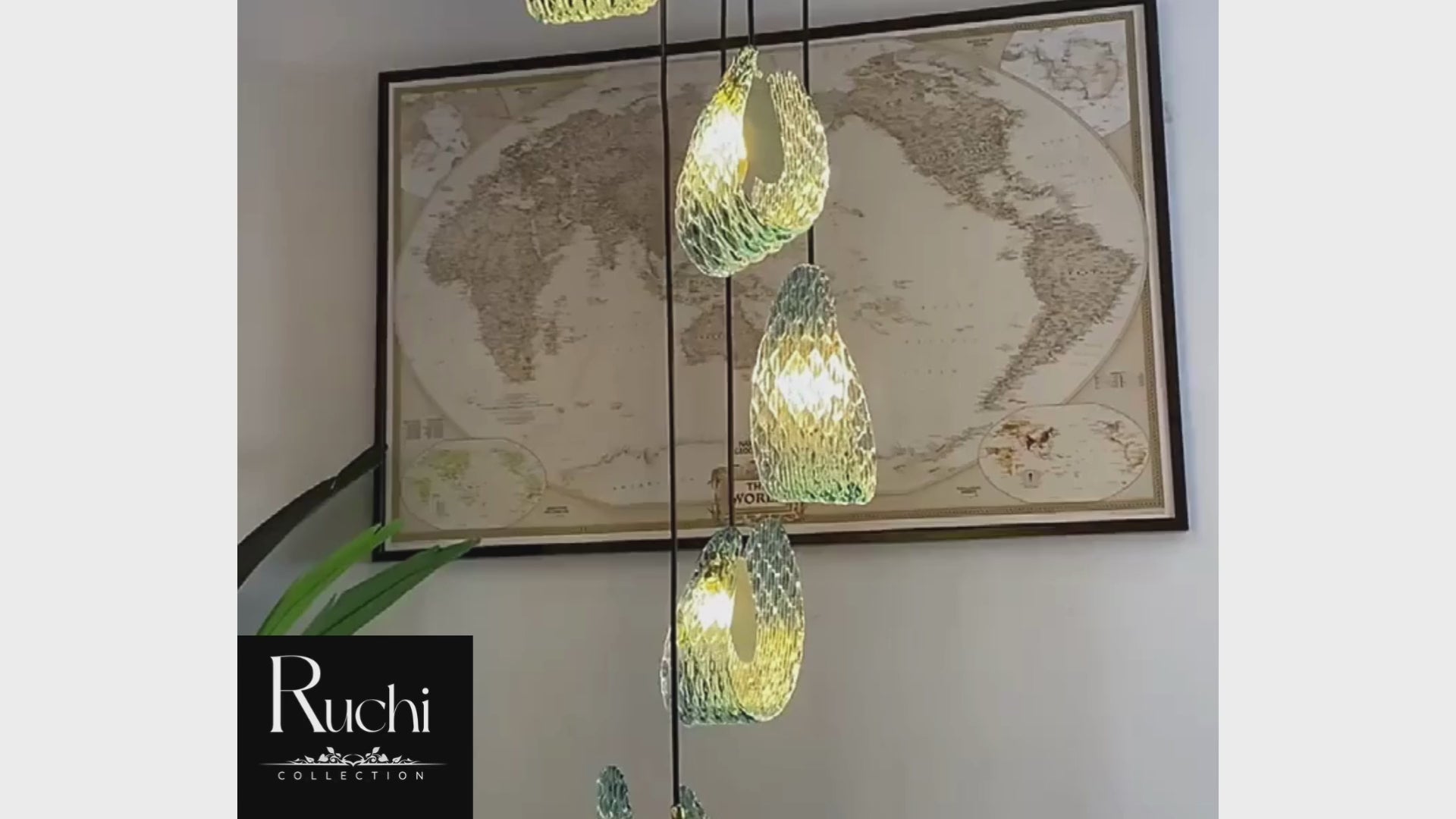 Modern LED Pendant Design Chandelier For Staircase / Ruchi