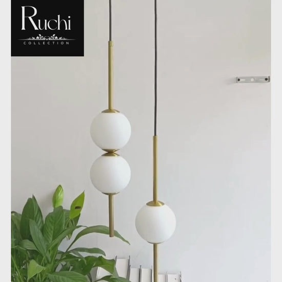 Round Glass Ball LED Pendant Light / Ruchi