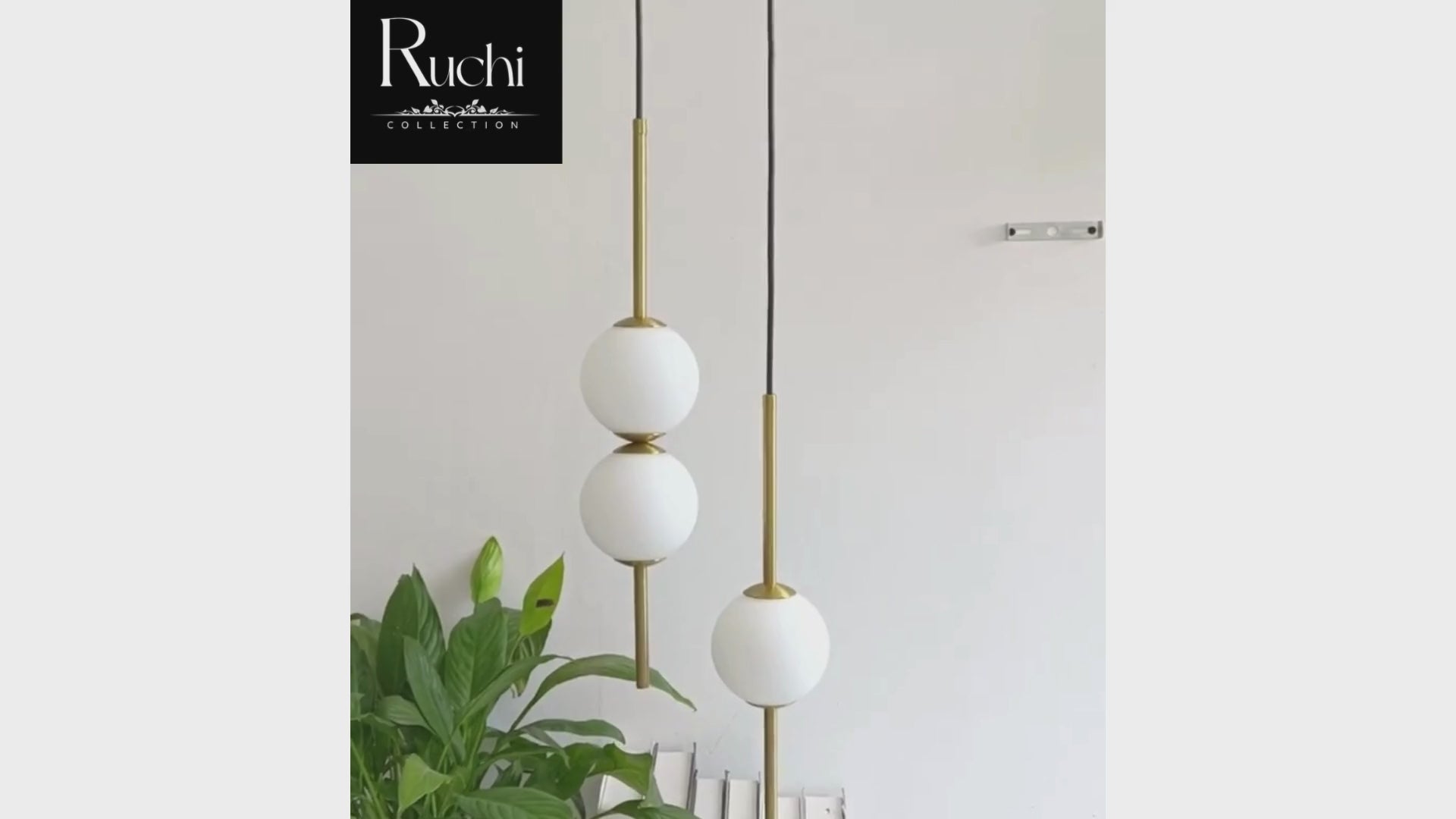 Round Glass Ball LED Pendant Light / Ruchi