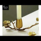 Nature Butterfly Design Brass Candle Holder