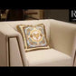 Royal Comfort Logo Designed 1-2-3 Fabric Sofa Set