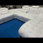 Modern Leather Sectional Sofa With LED Lights