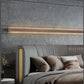 Modern Leather Upholstered LED Strip Wooden Round Bed / Ruchi