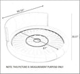 Modern Leather Round Bed With LED Lights