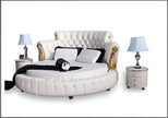 European Style Leather Round Bed
