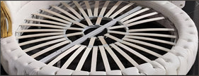 European Style Leather Round Bed / Ruchi