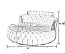 European Style Leather Round Bed / Ruchi
