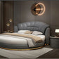 LED Leather Round Bed