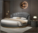 LED Leather Round Bed / Ruchi 