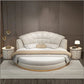 LED Leather Round Bed