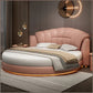 LED Leather Round Bed / Ruchi