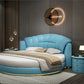 LED Leather Round Bed / Ruchi