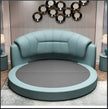 LED Leather Round Bed / Ruchi 