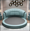LED Leather Round Bed / Ruchi 