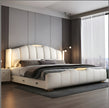 Modern LED Leather Bed With Storage / Ruchi