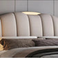 Leather Upholstered LED Bed