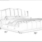 Leather Upholstered LED Bed