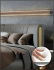 Modern Leather Round Bed With LED Lights / Ruchi