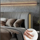 Modern Leather Upholstered LED Strip Wooden Round Bed / Ruchi