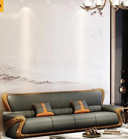 Pure Genuine Leather 4-Seater Sofa / Ruchi