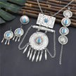 Vintage Afghani Necklace Set With Stone Carving / Ruchi