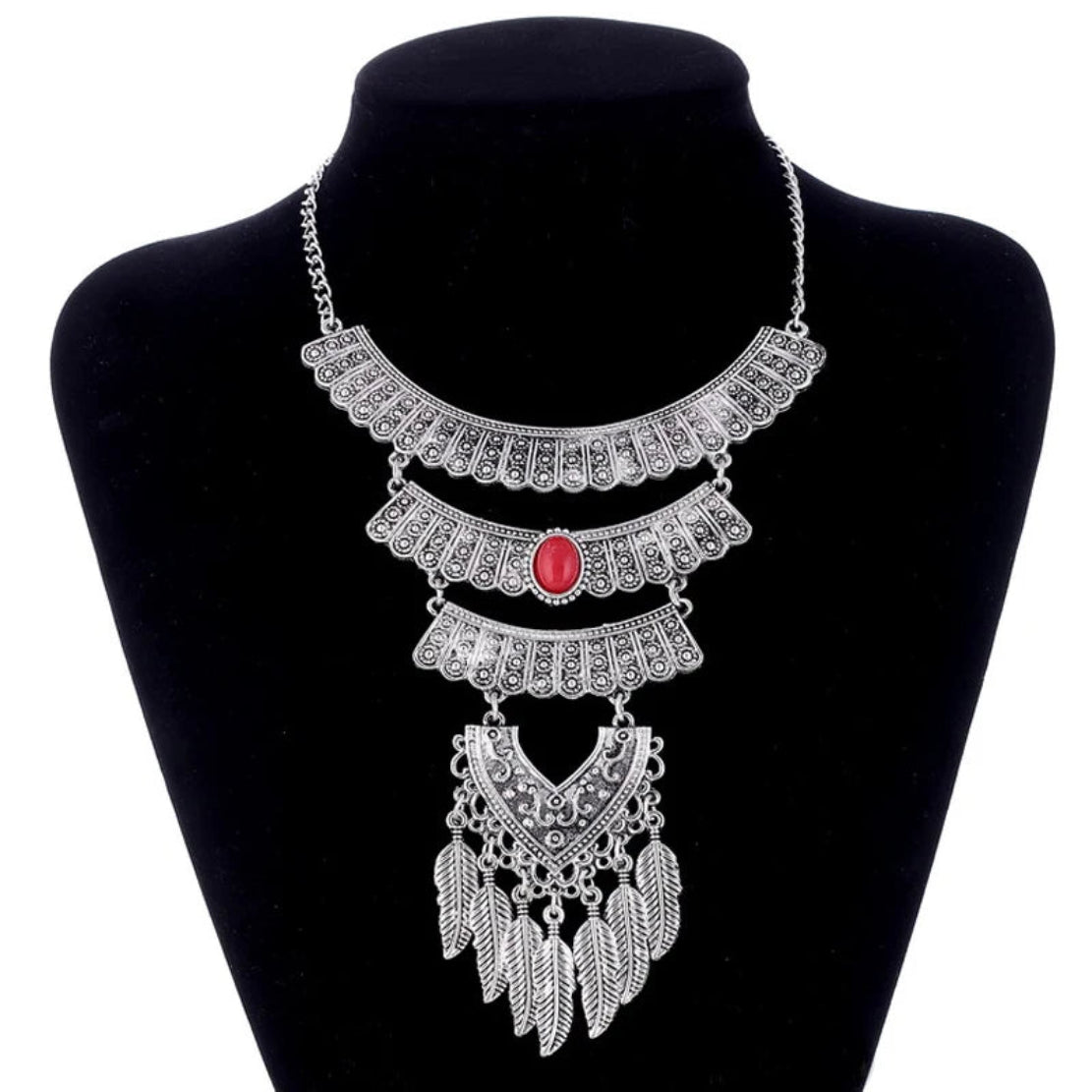 Vintage Tribal Multilayer Collar Metal Necklace / Ruchi