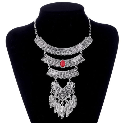 Vintage Tribal Multilayer Collar Metal Necklace / Ruchi