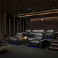 Power Recliner LED Leather Sofa For Theater / Ruchi