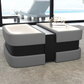 Extendable Glass Top Leather Coffee Table / Ruchi
