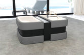 Extendable Glass Top Leather Coffee Table / Ruchi