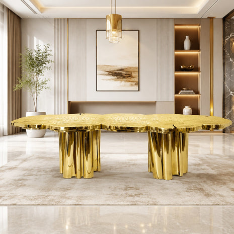 Modern Luxurious Metal Dining Table / Ruchi
