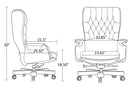 Modern Reclining Leather Ergonomic Office Chair / Ruchi