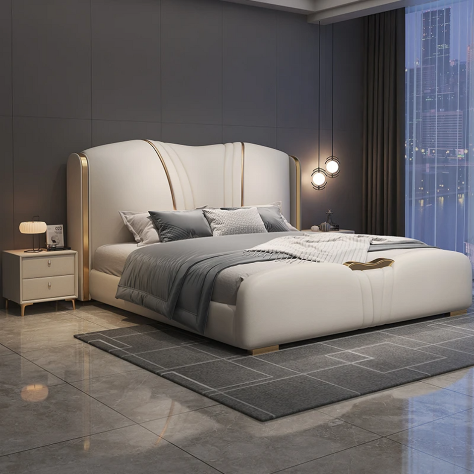 Modern Luxury Leather Bed