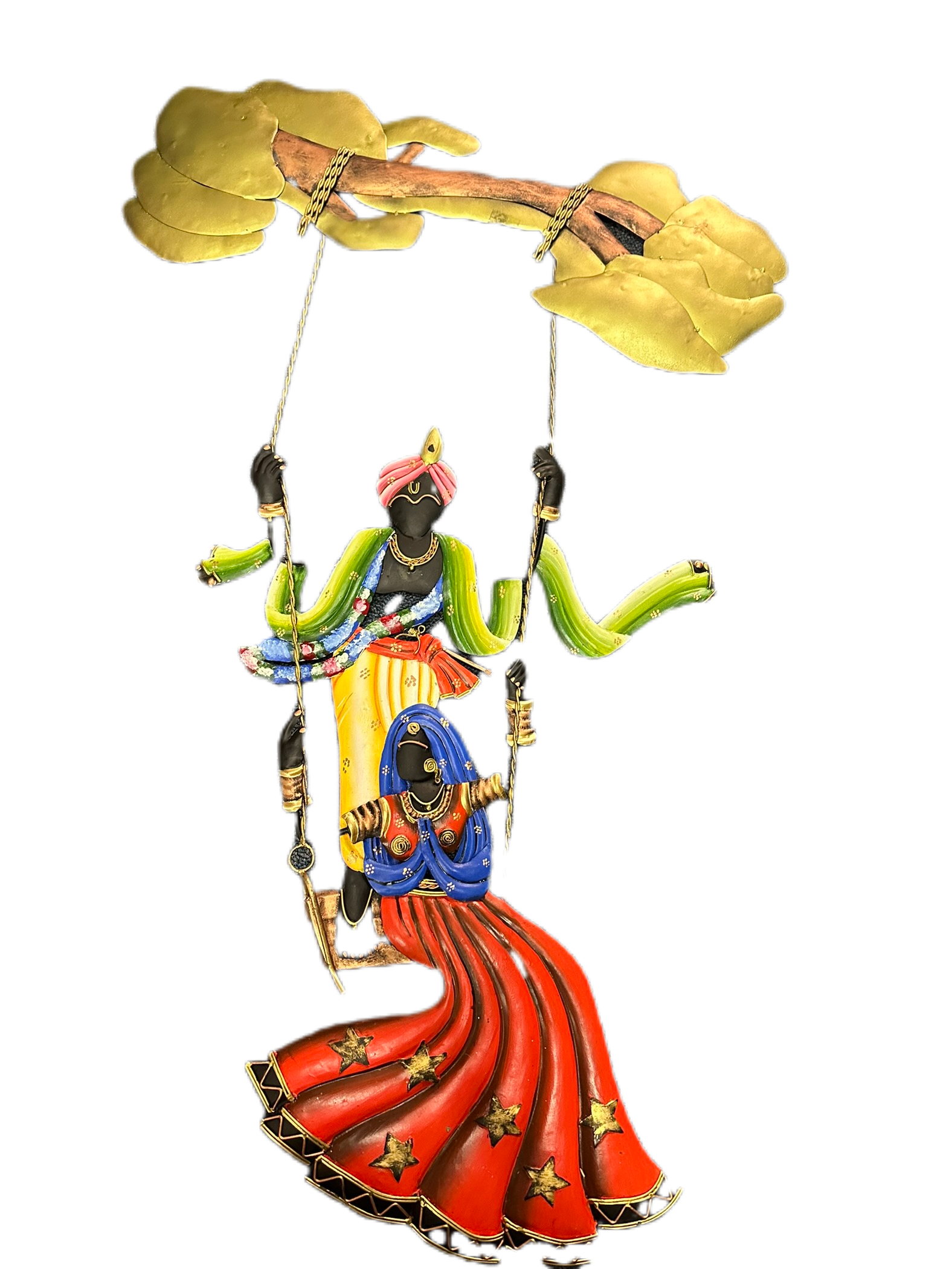 Radha Krishna Metal Wall Hanging Decor / Ruchi