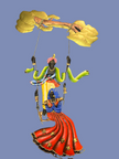 Radha Krishna Metal Wall Hanging Decor / Ruchi