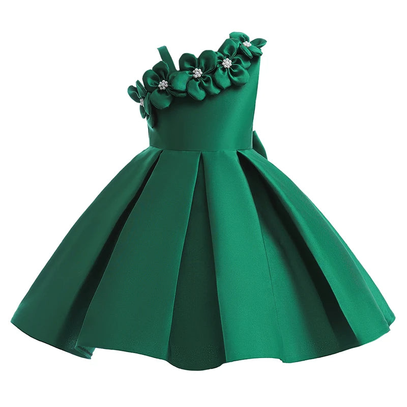 Modern Princess Flower Decorated Kids Party Wear / Ruchi