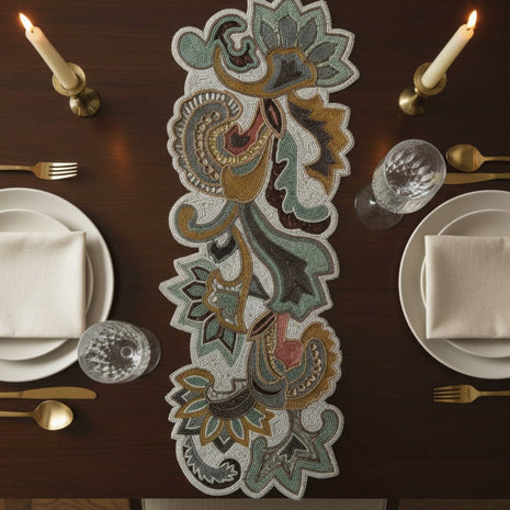 Vibrant Multicolored Handmade Table Runner / Ruchi