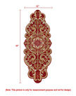 Royal Crimson & Gold Beaded Table Runner / Ruchi