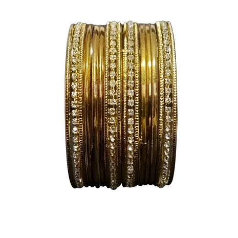 Authentic Indian Metal Bangles Set With Stones / Ruchi