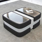 Extendable Glass Top Leather Coffee Table / Ruchi