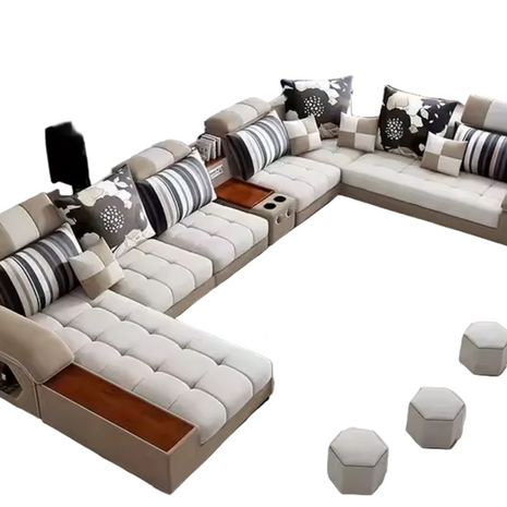 Modern Multifunctional Fabric Sectional Sofa / Ruchi