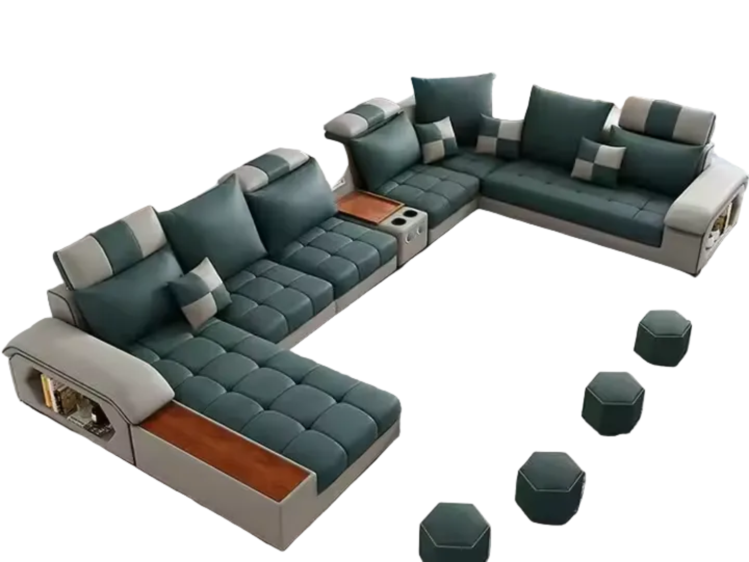 Modern Multifunctional Fabric Sectional Sofa / Ruchi