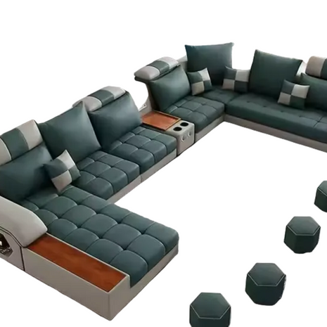 Modern Multifunctional Fabric Sectional Sofa / Ruchi