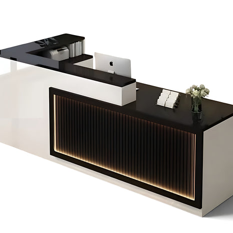 Modern Wooden LED Reception Desk / Ruchi
