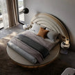 Modern LED Leather Round Bed / Ruchi